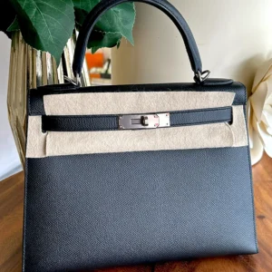 Hermes Kelly 28 Sellier Black