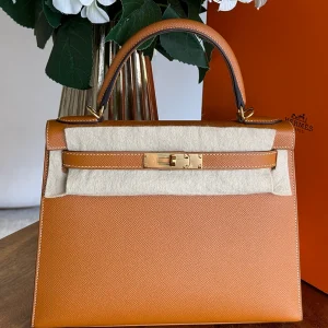 Hermes Kelly 28 Sellier Toffee
