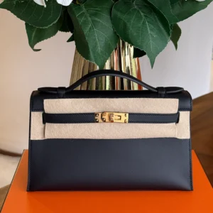 Hermes Kelly Pochette Black
